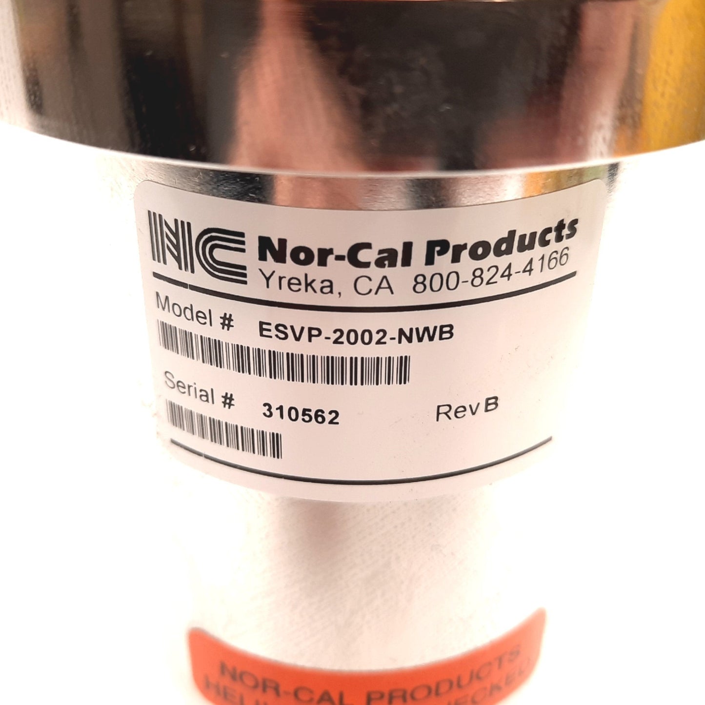 Used Nor-Cal Products ESVP-2002-NWB Poppet Valve, Normally Closed, Port OD: 2"