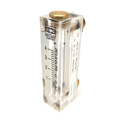 New King Instrument 75201102C17 Acrylic Tube Flowmeter, 0-4SCFM, 1/4"NPT