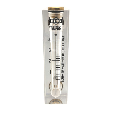 New King Instrument 75201102C17 Acrylic Tube Flowmeter, 0-4SCFM, 1/4"NPT