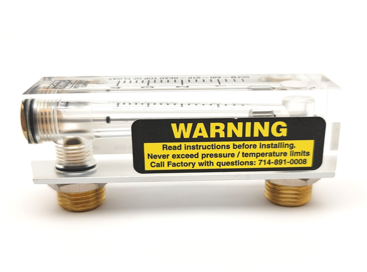 New King Instrument 75201102C17 Acrylic Tube Flowmeter, 0-4SCFM, 1/4"NPT