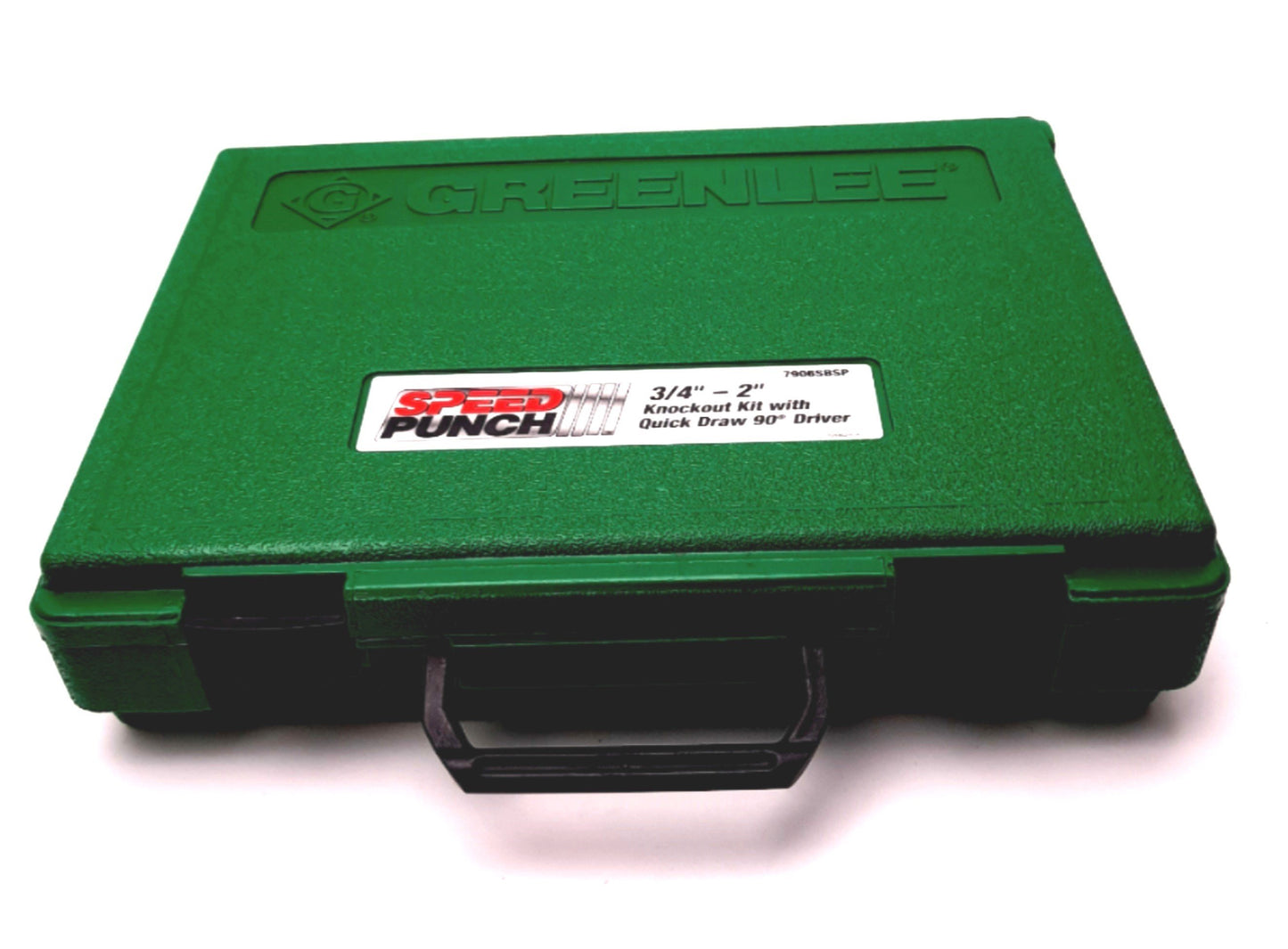 New Greenlee 7906SBSP Speed Punch Knockout Kit with Quick Draw 90 Driver 3/4"-2"