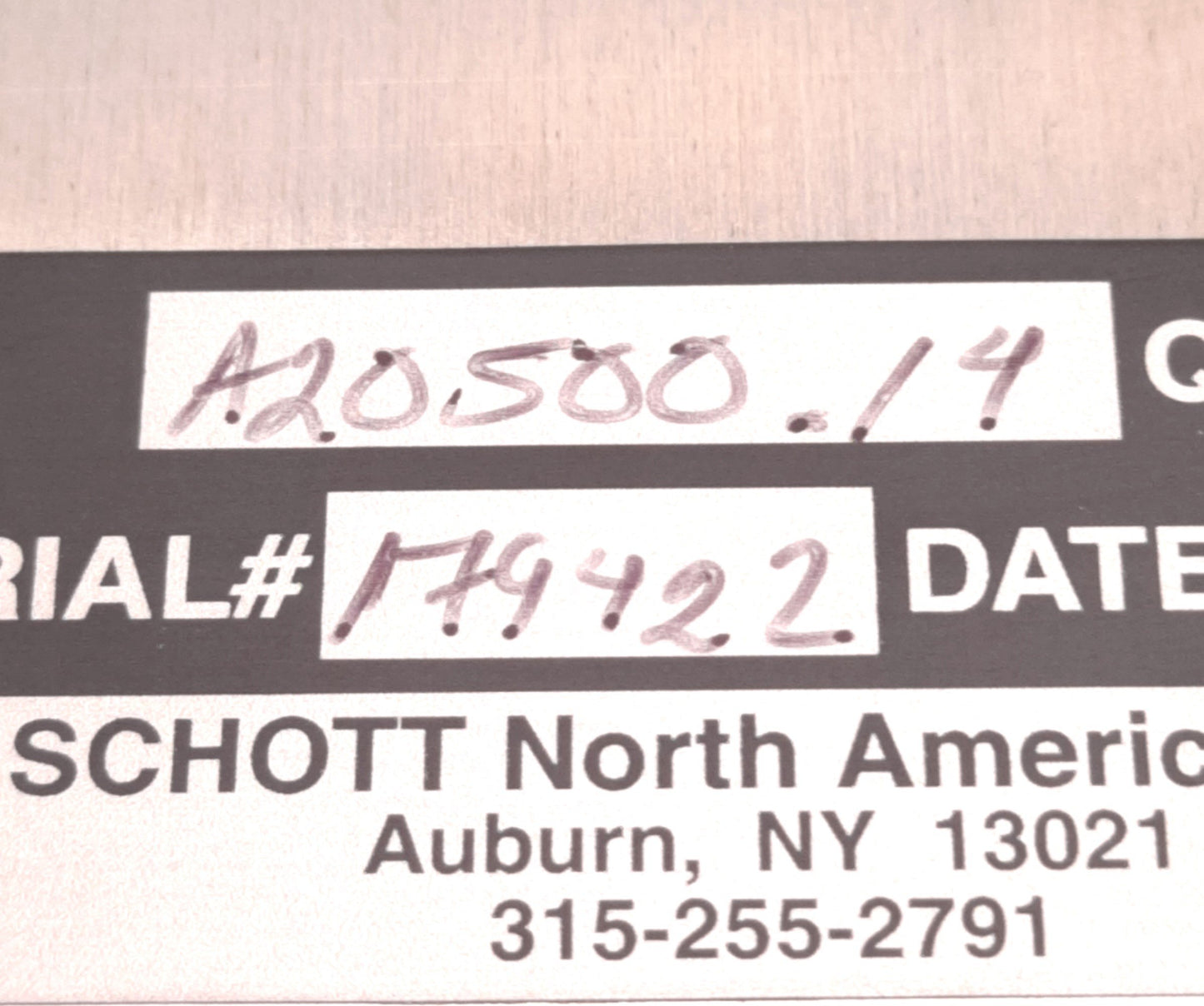 Used Leeds Schott A20500.14 Microscope Fiber Optic Light Source, 115-120VAC, 150W EKE