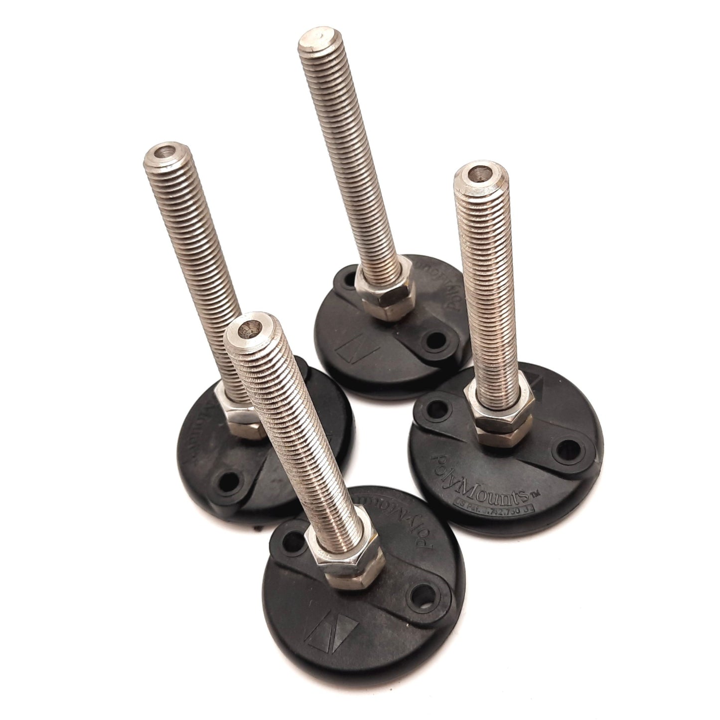 Used Lot of 4 S&W PolyMount Stud Leveling Mount, Thread: 5/8-11, Base: 3" Diameter
