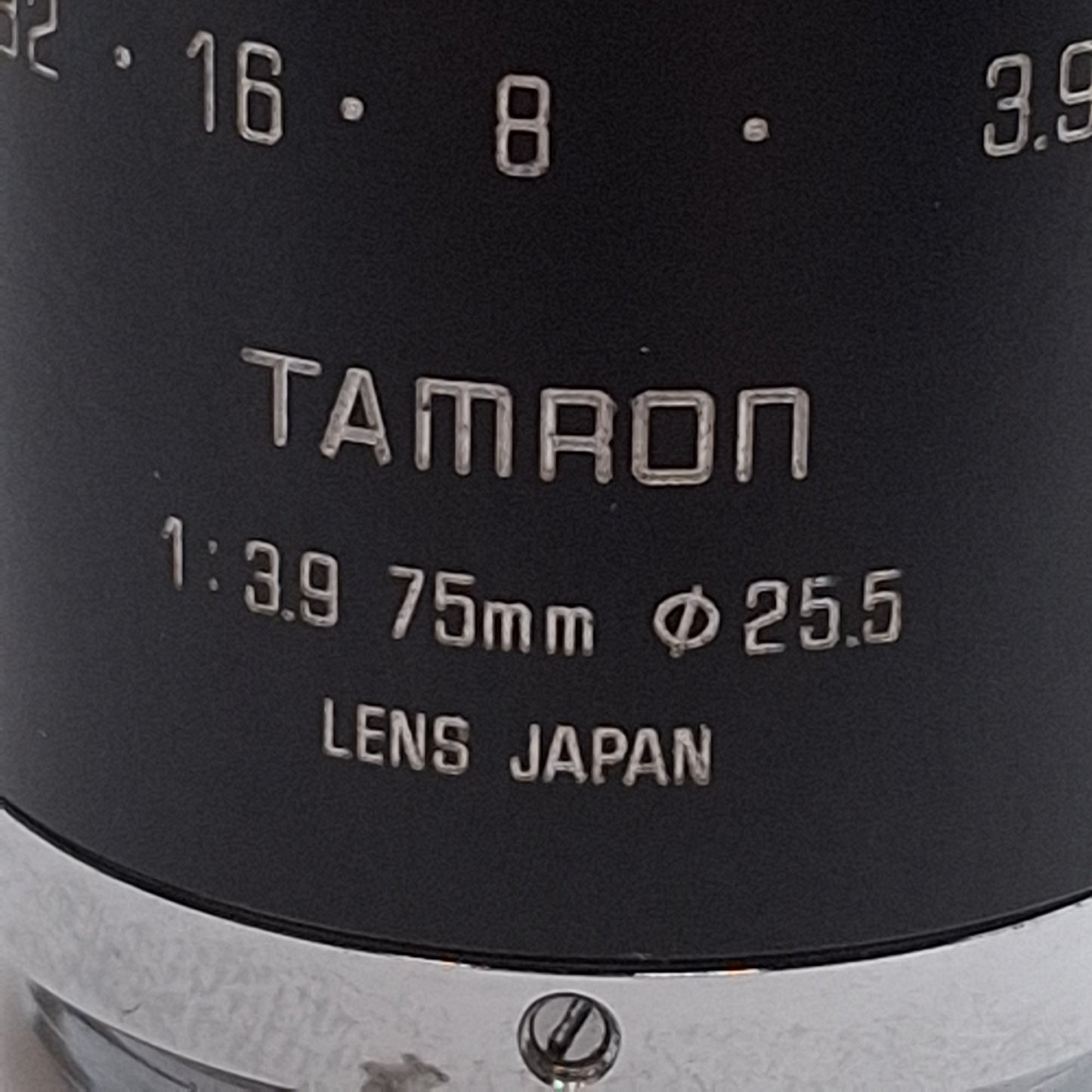 Used Tamron Japan 23FM75L C-Mount Camera CCTV Lens 75mm F/3.9 1:3.9 with Iris Lock