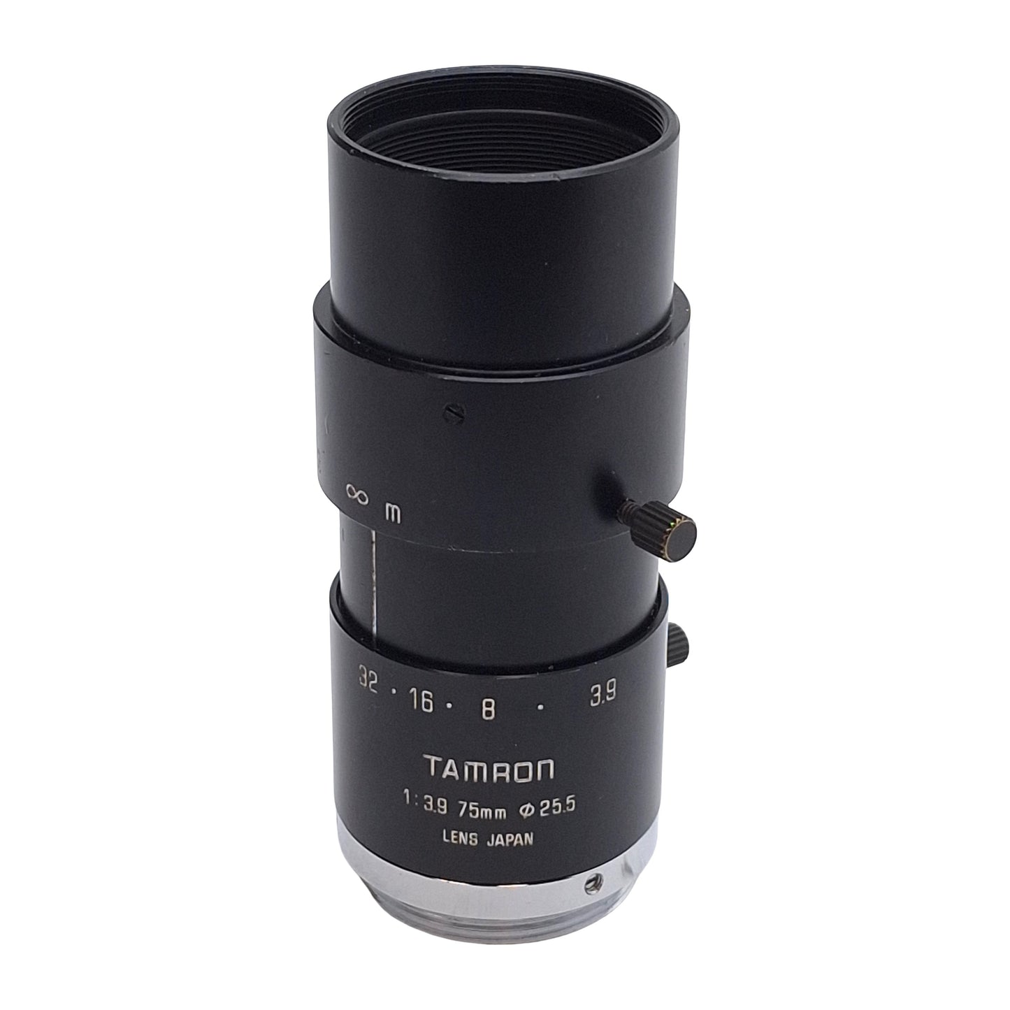 Used Tamron Japan 23FM75L C-Mount Camera CCTV Lens 75mm F/3.9 1:3.9 with Iris Lock