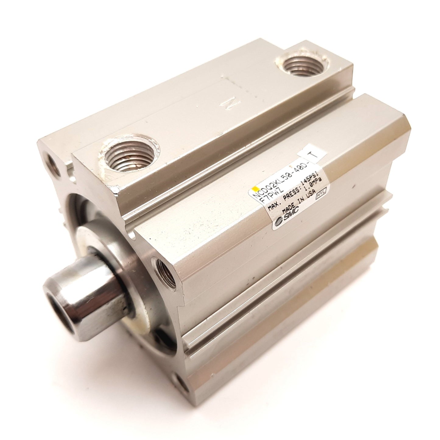 Used SMC NCDQ2KL50-40D-F7PWZ Compact Cylinder, Bore: 50mm, Stroke: 40mm, 1/4" NPT