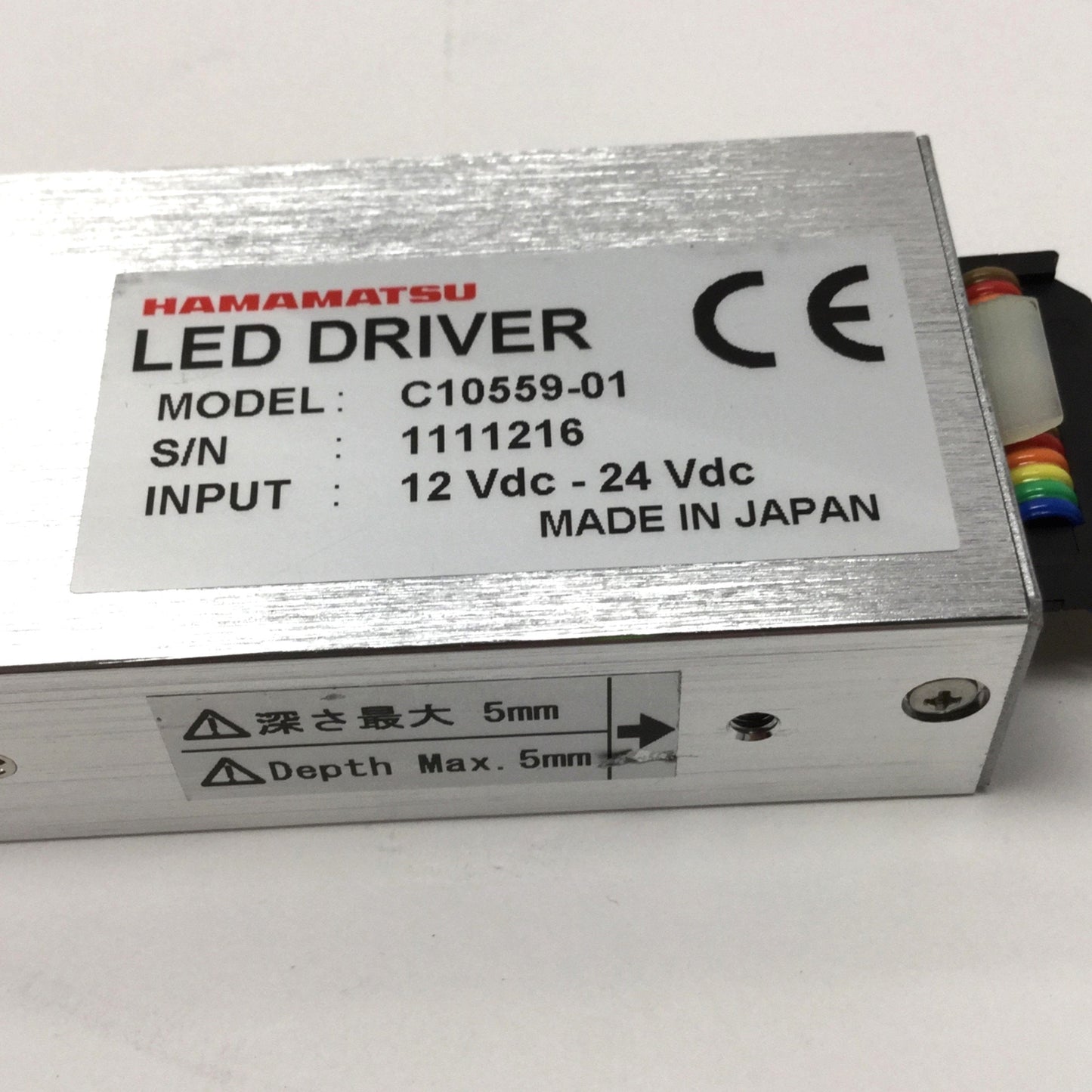 Used Hamamatsu LC-L2 LightningCure UV LED Spot Light Driver 12-24VDC w/365nm Head