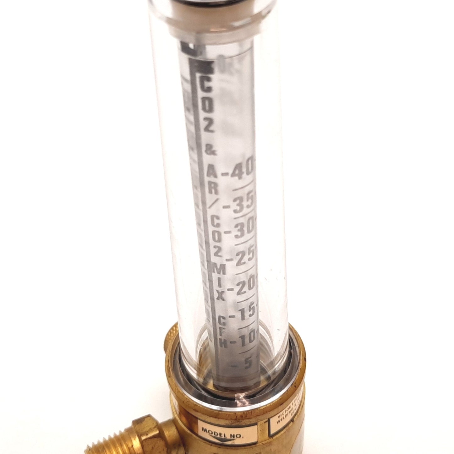 Used Victor FM372 Flowmeter Regulator, Carbon Dioxide, Argon, Helium, 1/4" NPT Inlet
