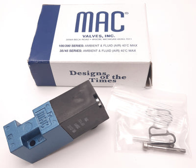 New Mac Valves 45A-L00-DDAJ-1FN Solenoid Valve 24v DC 5.4W, Non-Locking, 3-Pin