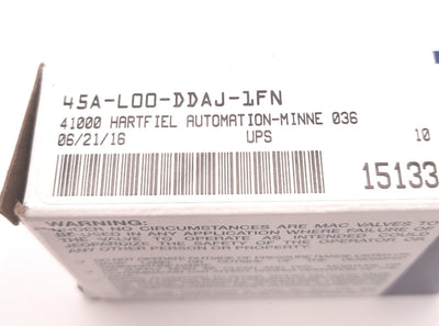 New Mac Valves 45A-L00-DDAJ-1FN Solenoid Valve 24v DC 5.4W, Non-Locking, 3-Pin