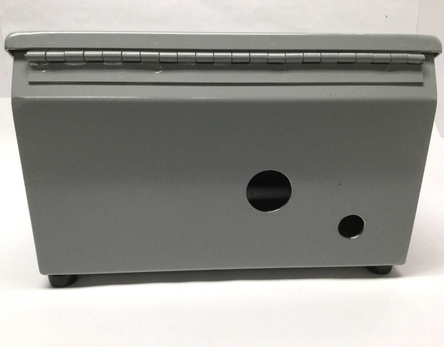Used Hoffman C8C12 Sloped Cover Operator Control Consolet Enclosure 8x12x7" *Holes*