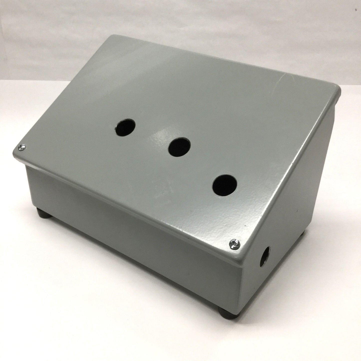 Used Hoffman C8C12 Sloped Cover Operator Control Consolet Enclosure 8x12x7" *Holes*