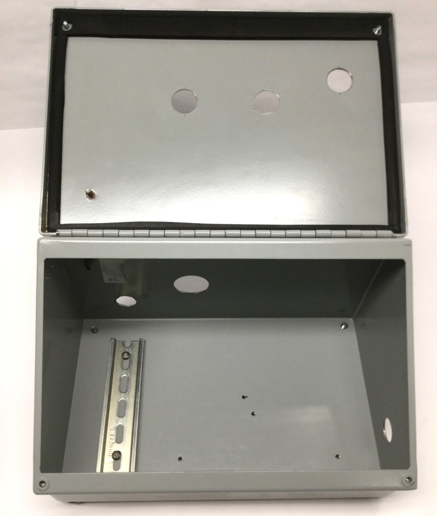 Used Hoffman C8C12 Sloped Cover Operator Control Consolet Enclosure 8x12x7" *Holes*