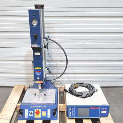 Used Branson 2000D-AED Ultrasonic Actuator W/ 2000DT Power Supply 120VAC 0.8kW 40kHz