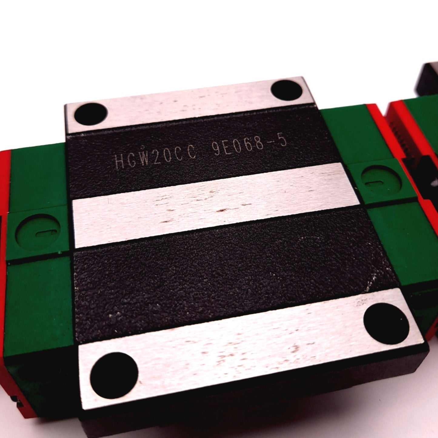 Used Hiwin HGW20CC X2 Linear Ball Bearing Carriage Slide Block Flange Type, 34mm Rail