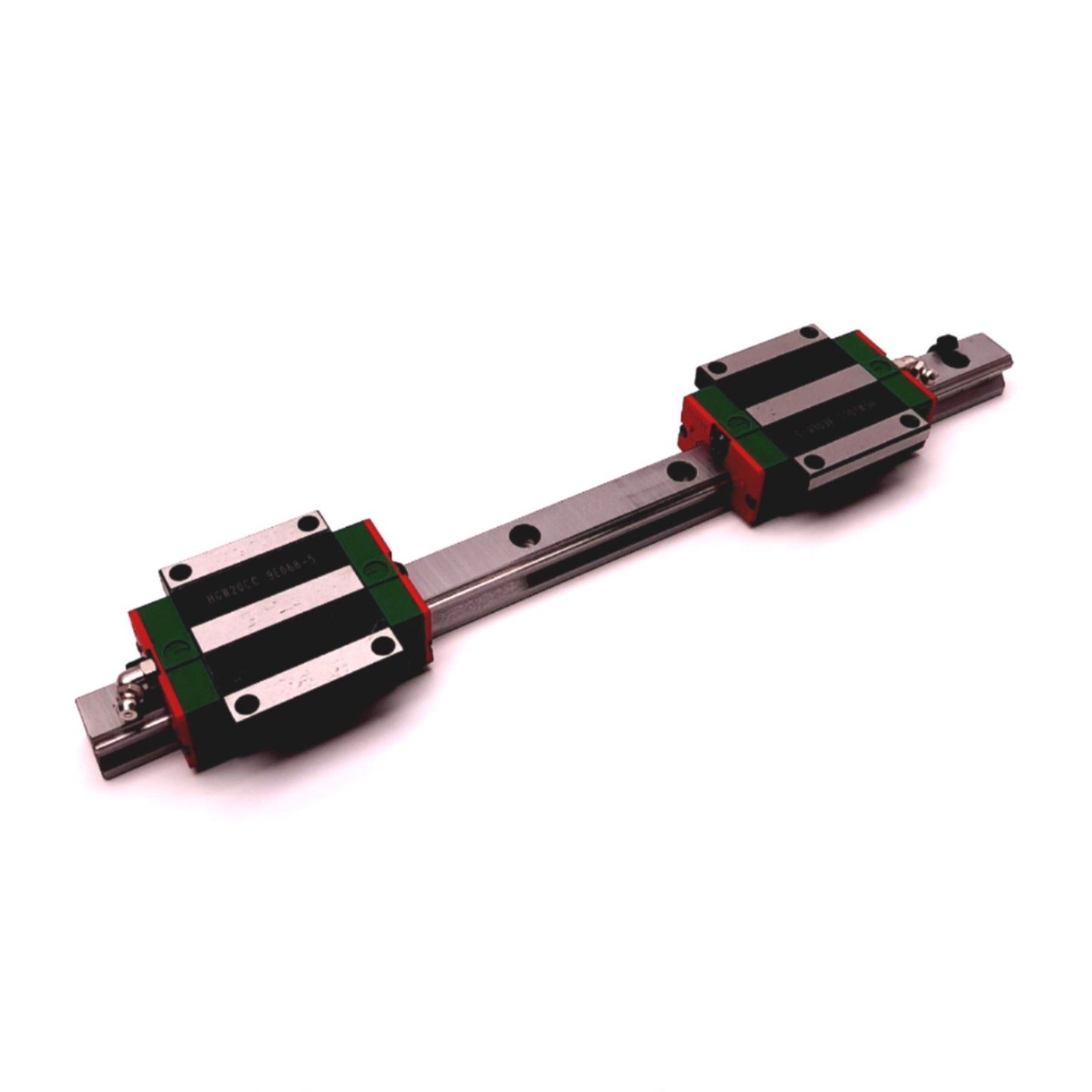 Used Hiwin HGW20CC X2 Linear Ball Bearing Carriage Slide Block Flange Type, 34mm Rail