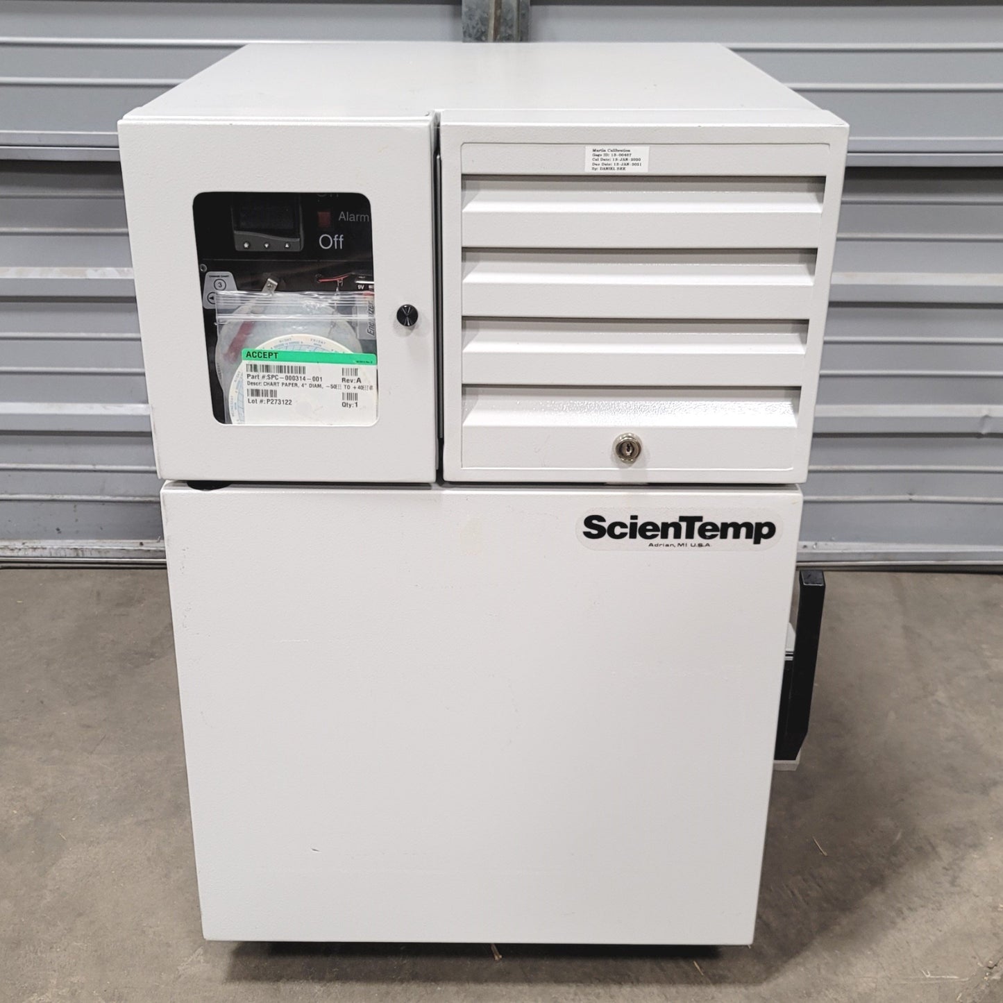 Used ScienTemp Model 45-01A Ultra Low Temp Benchtop Lab Freezer 32°F To -50°F, 115VAC
