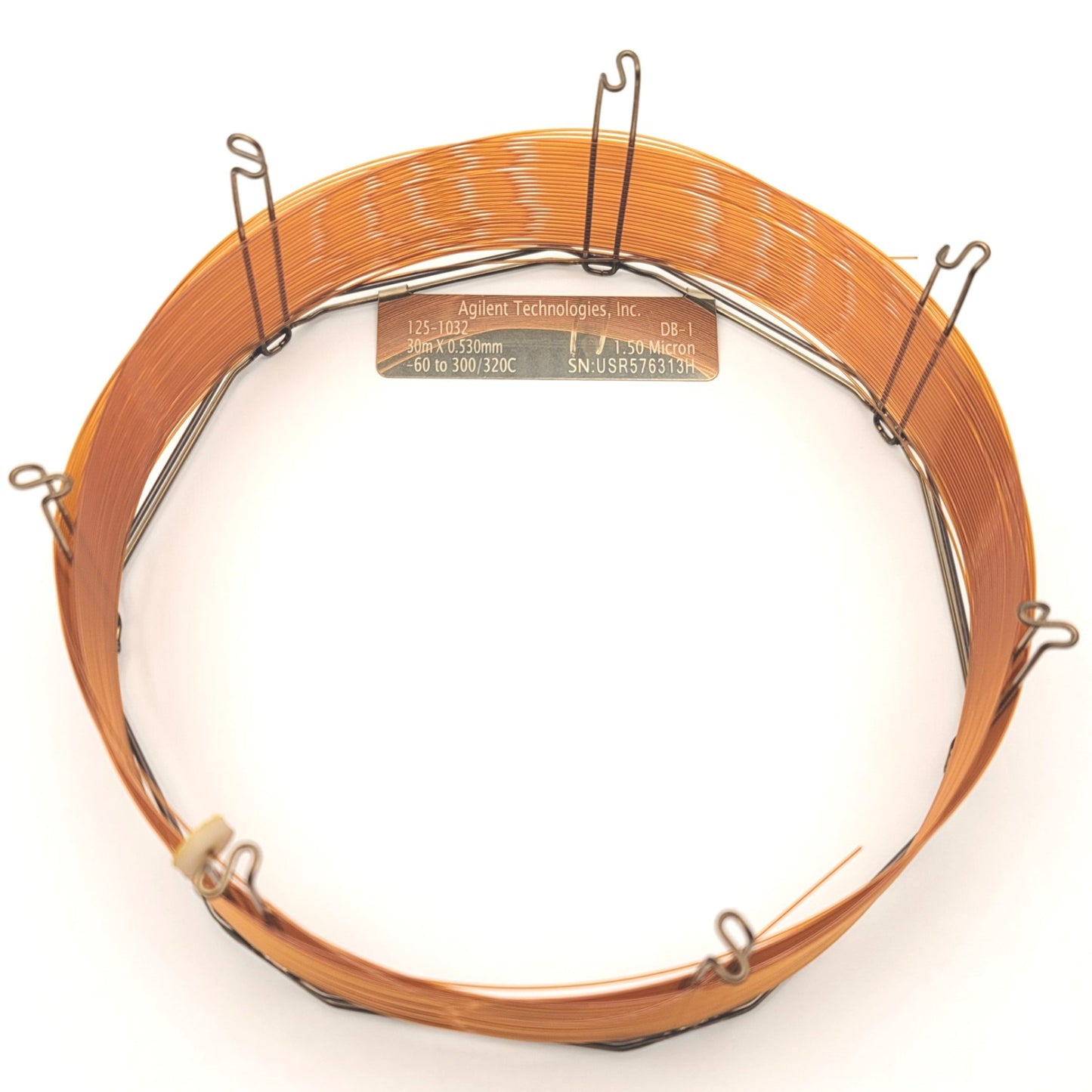 Used Agilent 125-1035 J&W DB-1 Gas Chromatograph Column 30m, 1.5µm, 0.53mm, 7" Cage