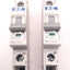 Used Lot of 2 Eaton WMZT1D15 Circuit Breaker Single-Pole 277/480v AC 15A, Din Mount