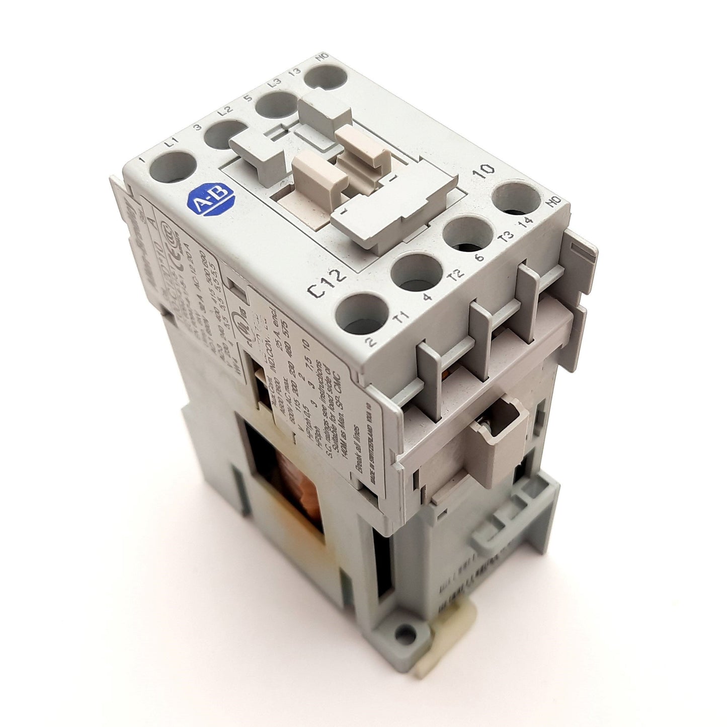 Used Allen Bradley 100-C12DJ10 Contactor, 3-Pole N/O Aux, Coil: 24VDC, 690VAC 32A