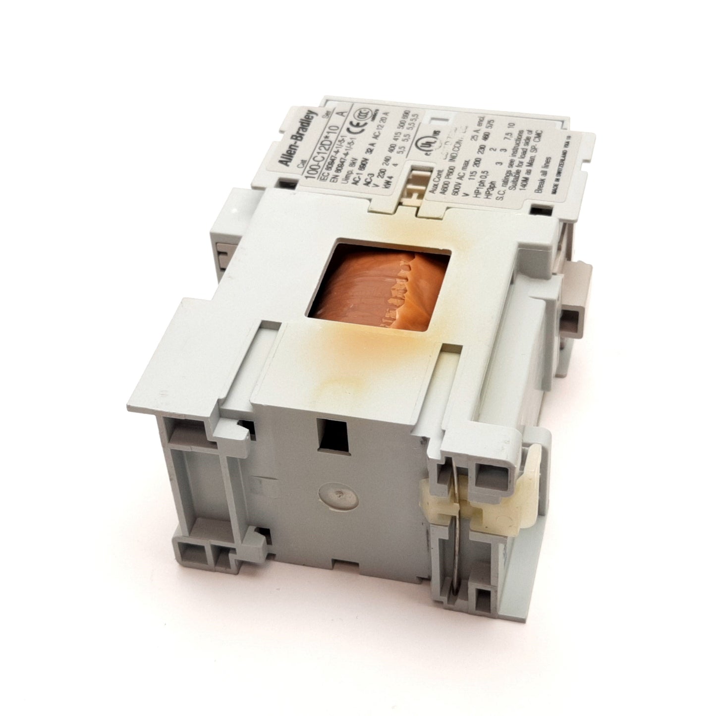 Used Allen Bradley 100-C12DJ10 Contactor, 3-Pole N/O Aux, Coil: 24VDC, 690VAC 32A