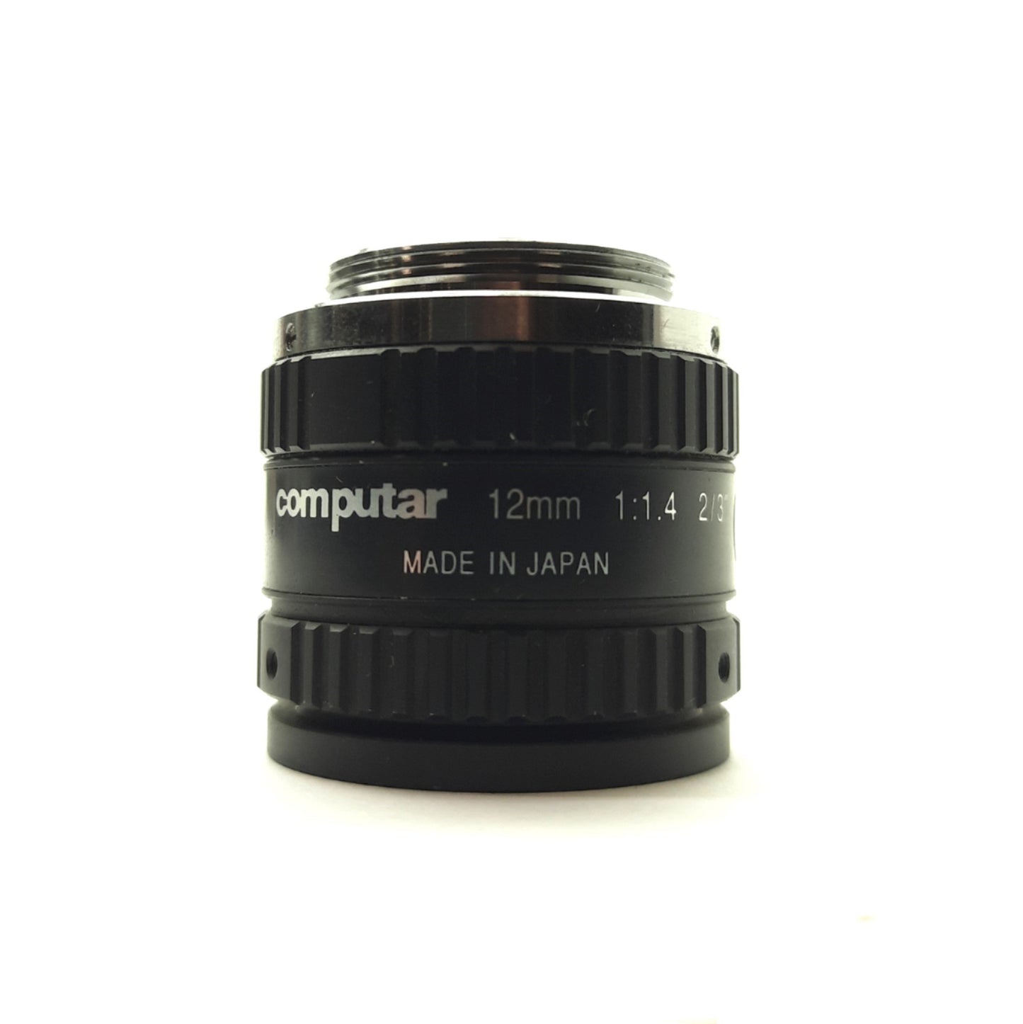 Used Computar M1214-MP2 Machine Vision Camera Lens 2/3" CCD 12mm FL f/1.4-16C C-Mount