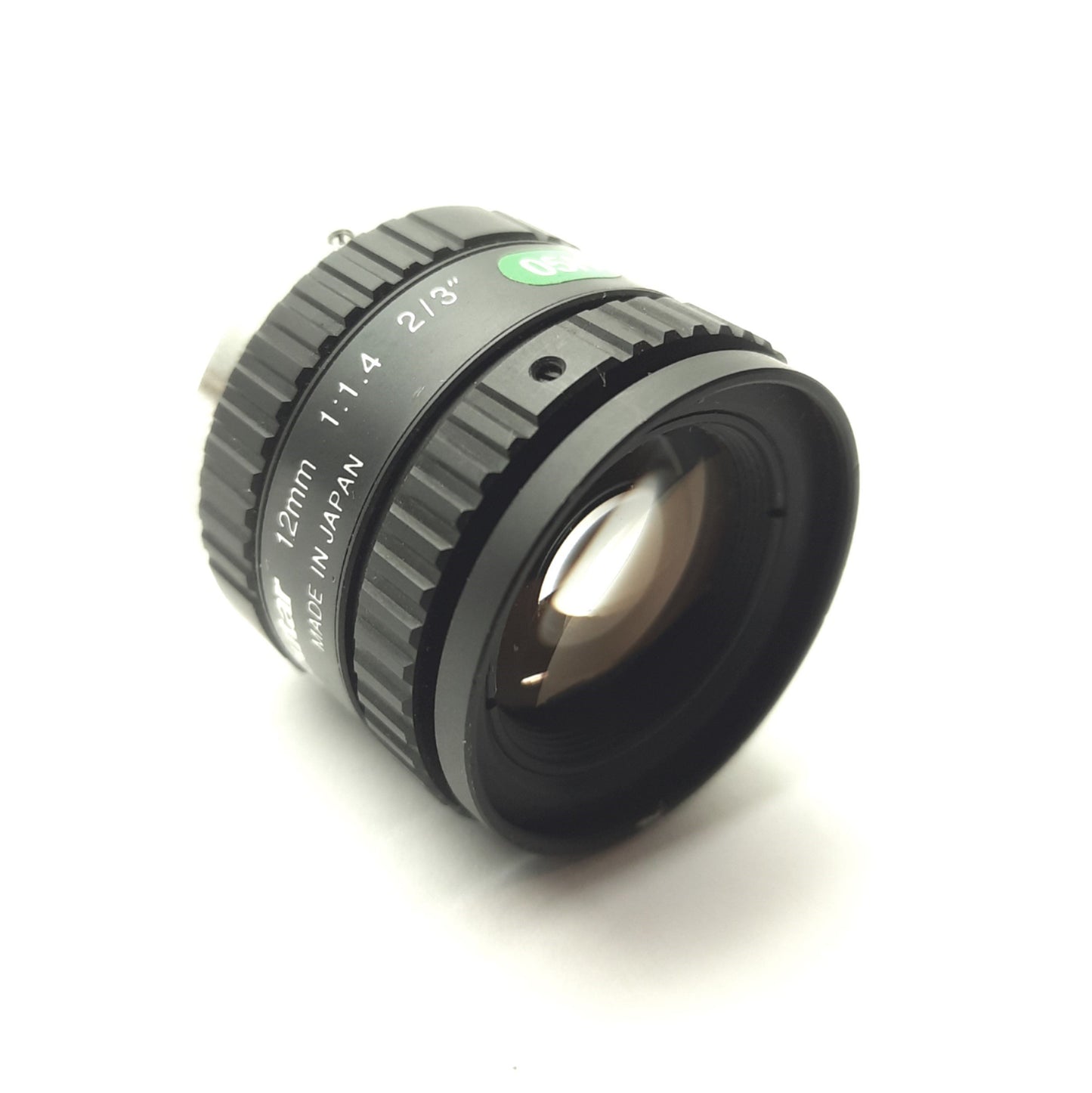 Used Computar M1214-MP2 Machine Vision Camera Lens 2/3" CCD 12mm FL f/1.4-16C C-Mount