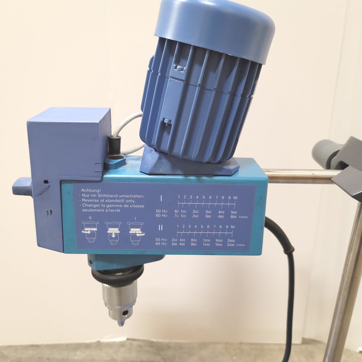 Used IKA RW20 DZM.N Dual Speed Overhead Stirrer, 72-2,400 RPM, 115VAC 50/60Hz 70W