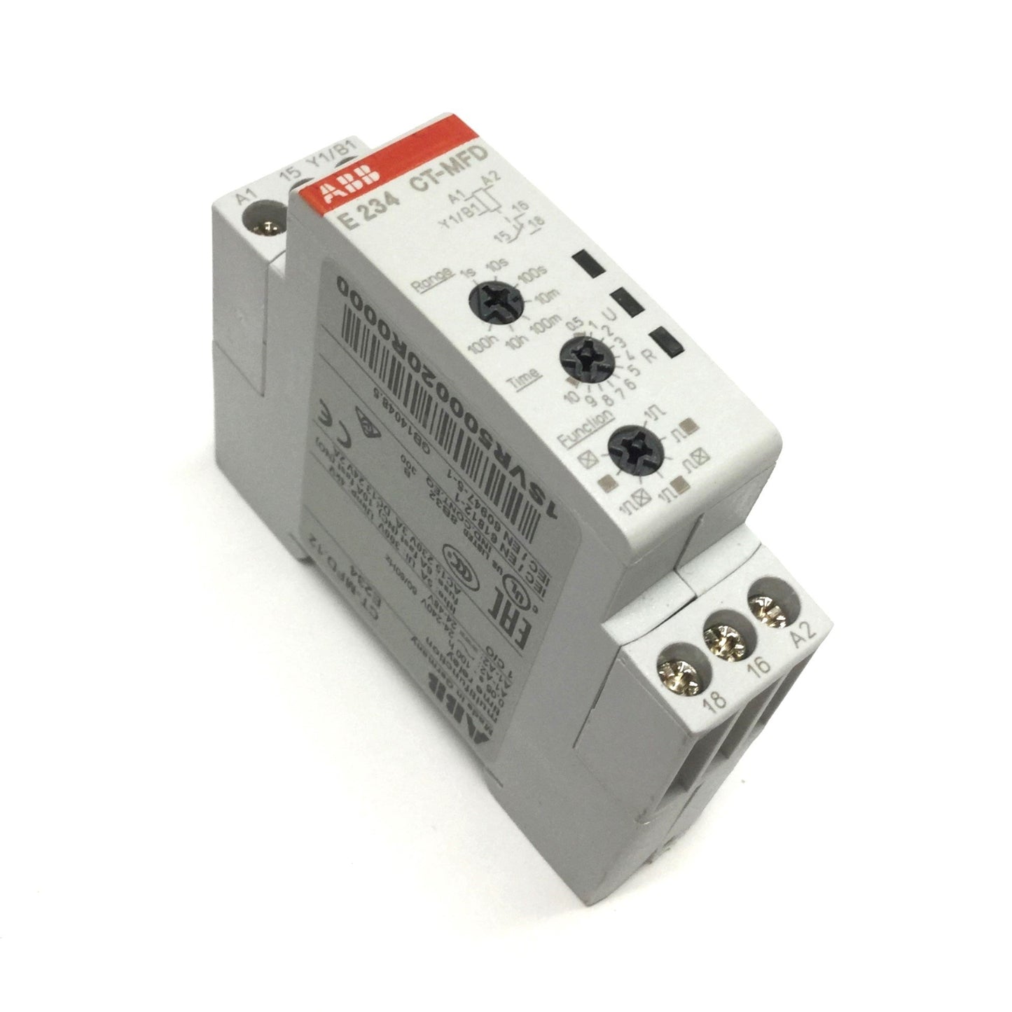 Used ABB CT-MFD.12 Multi-Function Timer Relay 24-48VDC 12-240VAC, 0.05s to 100h, SPDT