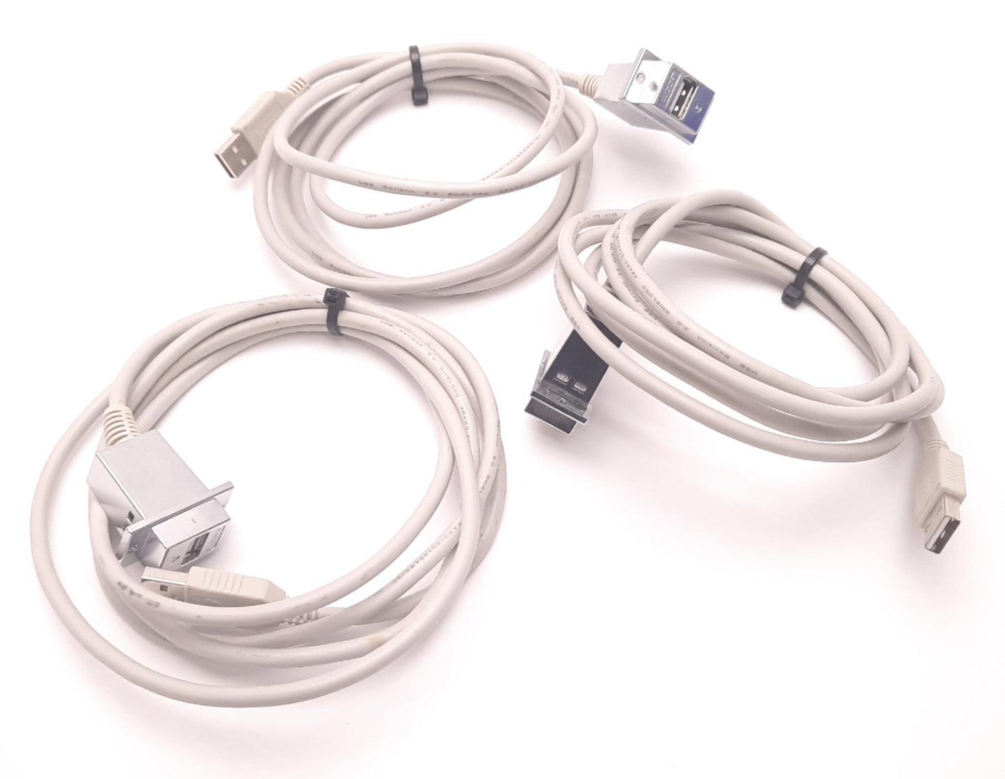Used Lot of 3 L-Com AL-ECF504-AA72 USB Surge Protector 72" Length, USB-A/A 2.0