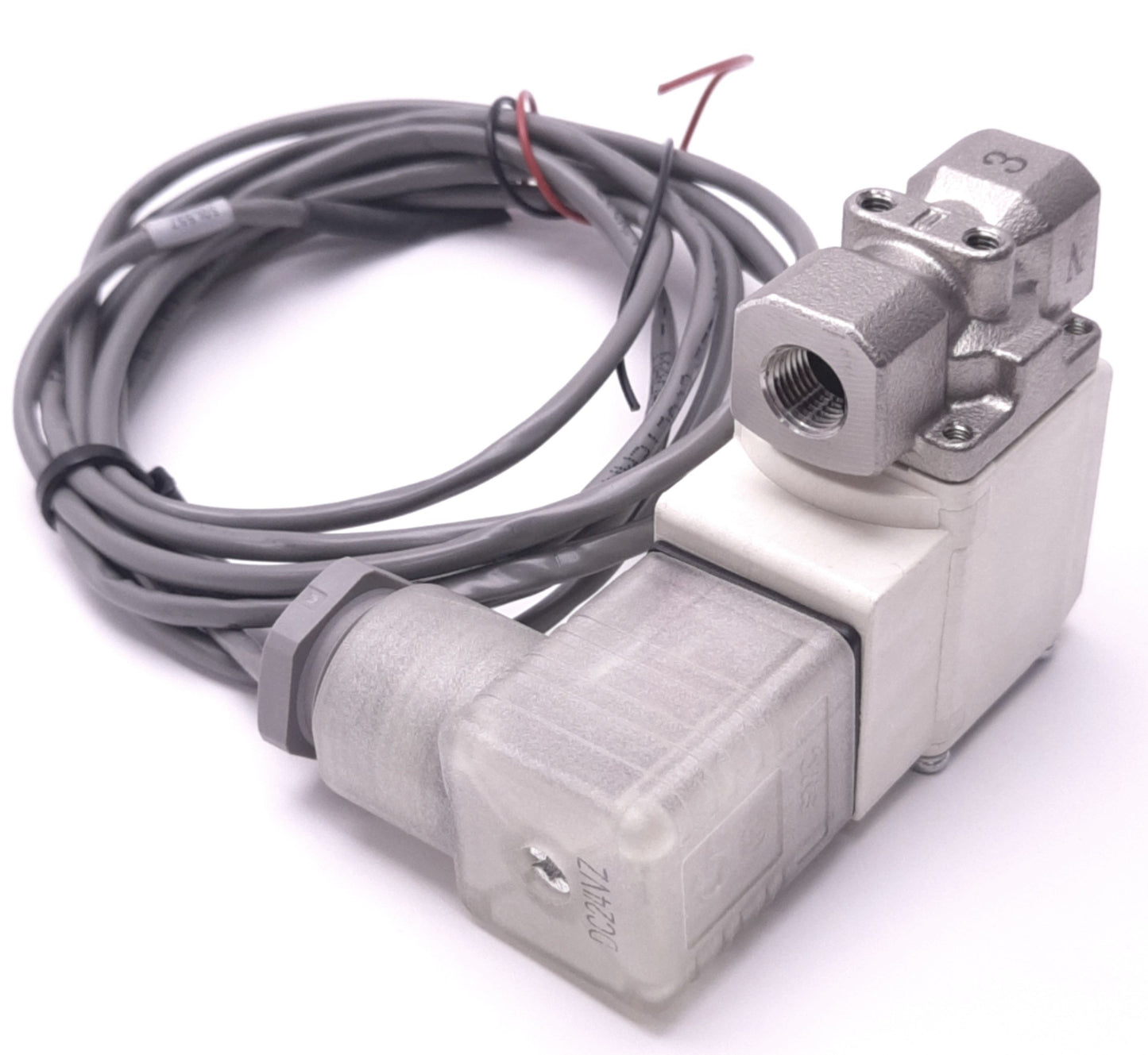 Used SMC VX215JZ2AEXB Solenoid Valve Steam, 1/8" NPT, 2-Way, N.C., 24v DC, 0.6MPa Max