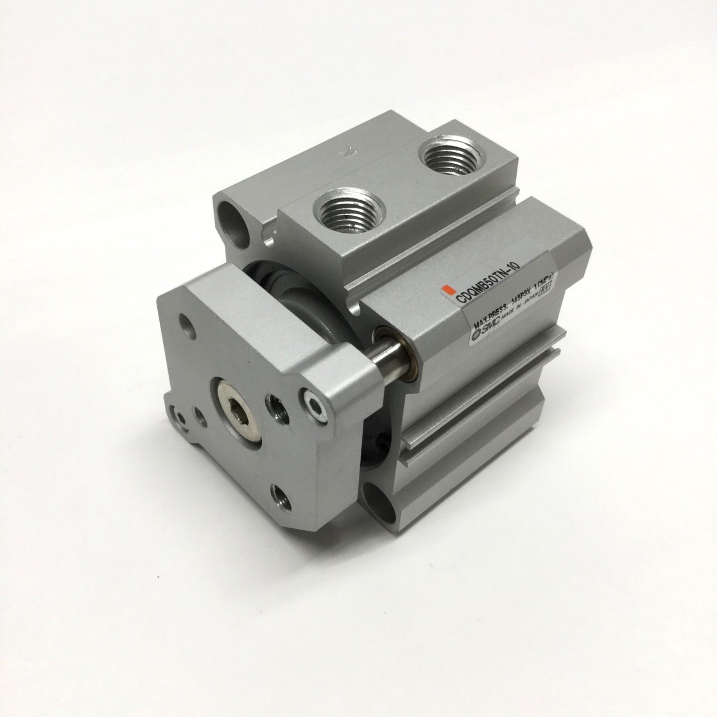 Used SMC CDQMB50TN-10 Compact Guide Rod Cylinder, 50mm Bore, 10mm Stroke, 1/8" NPT