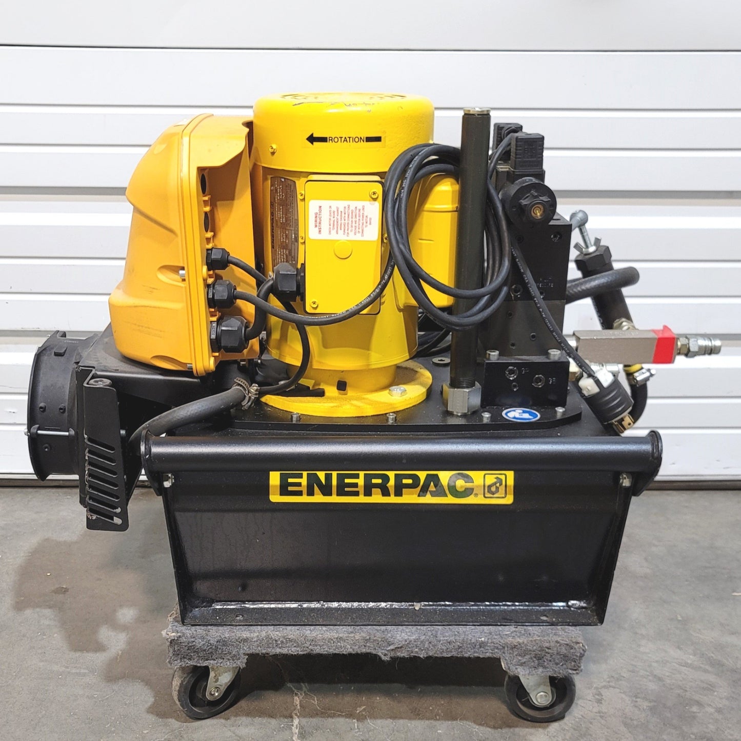 Used Enerpac ZW5320SI-HT Hydraulic Workholding Pump 208-240VAC 1Ph 5000psi 120in³/min