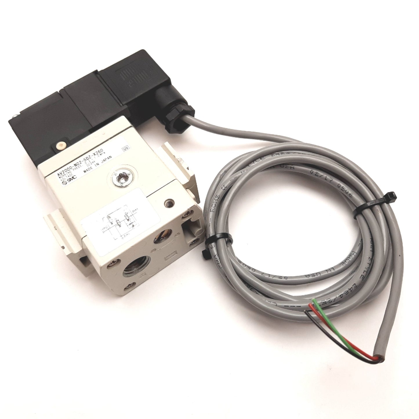 Used SMC AV2000-N02-5DZ-X260 Soft Start Valve, 24VDC, 0.2-1.0MPa, 1/4" NPT