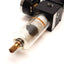 Used Parker B35-02AHA Filter Regulator, Set: 0-25psi, 1/4" NPT, With 0-30psi Gauge