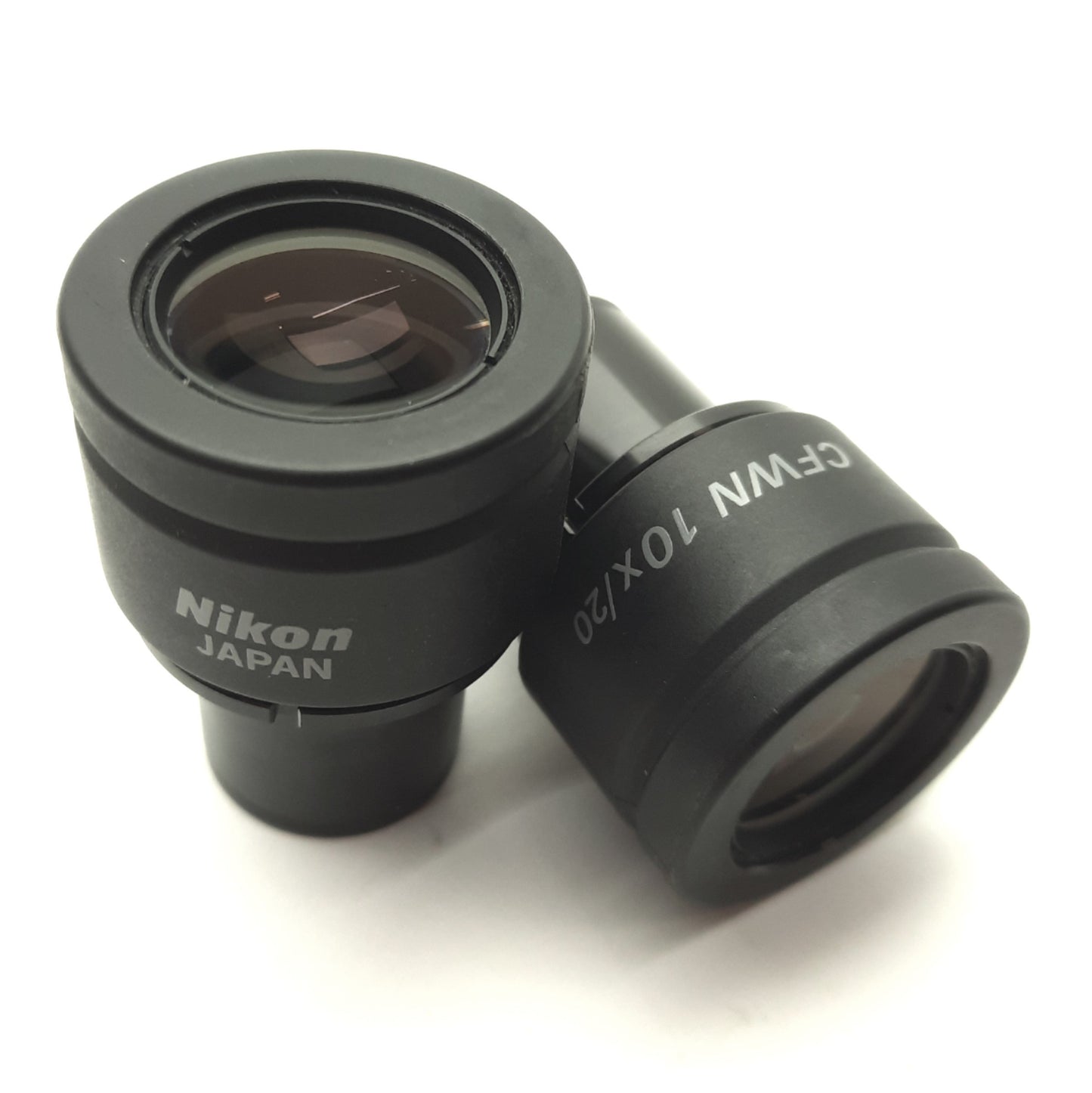 Used Set of 2 NIKON MBJ20100 SFWN 10X/20 Microscope Eyepieces 10x
