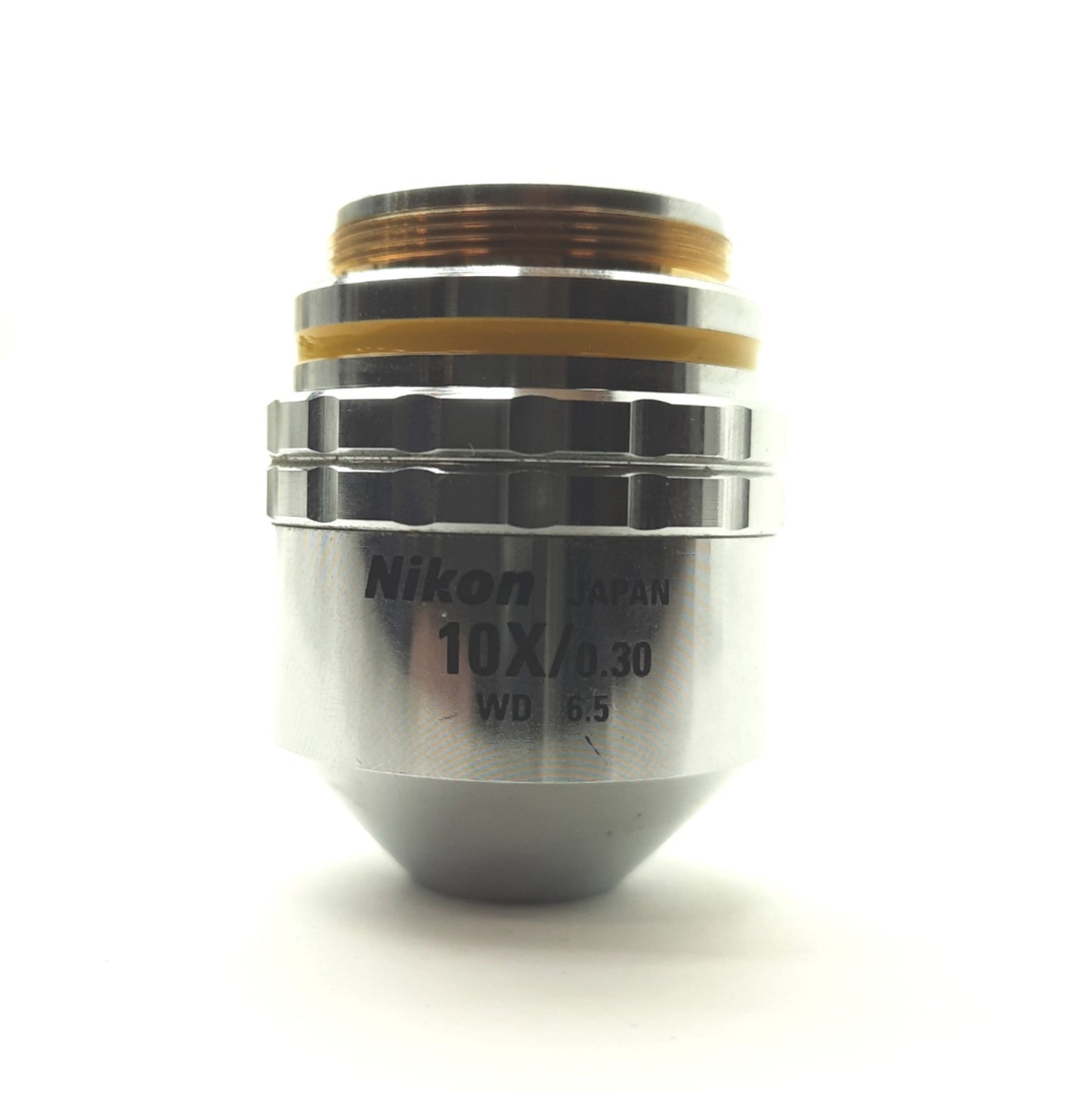 Used Nikon 81806 CF Plan 10x/0.30na BD Microscope Objective Lens, 10X, 6.5mm WD