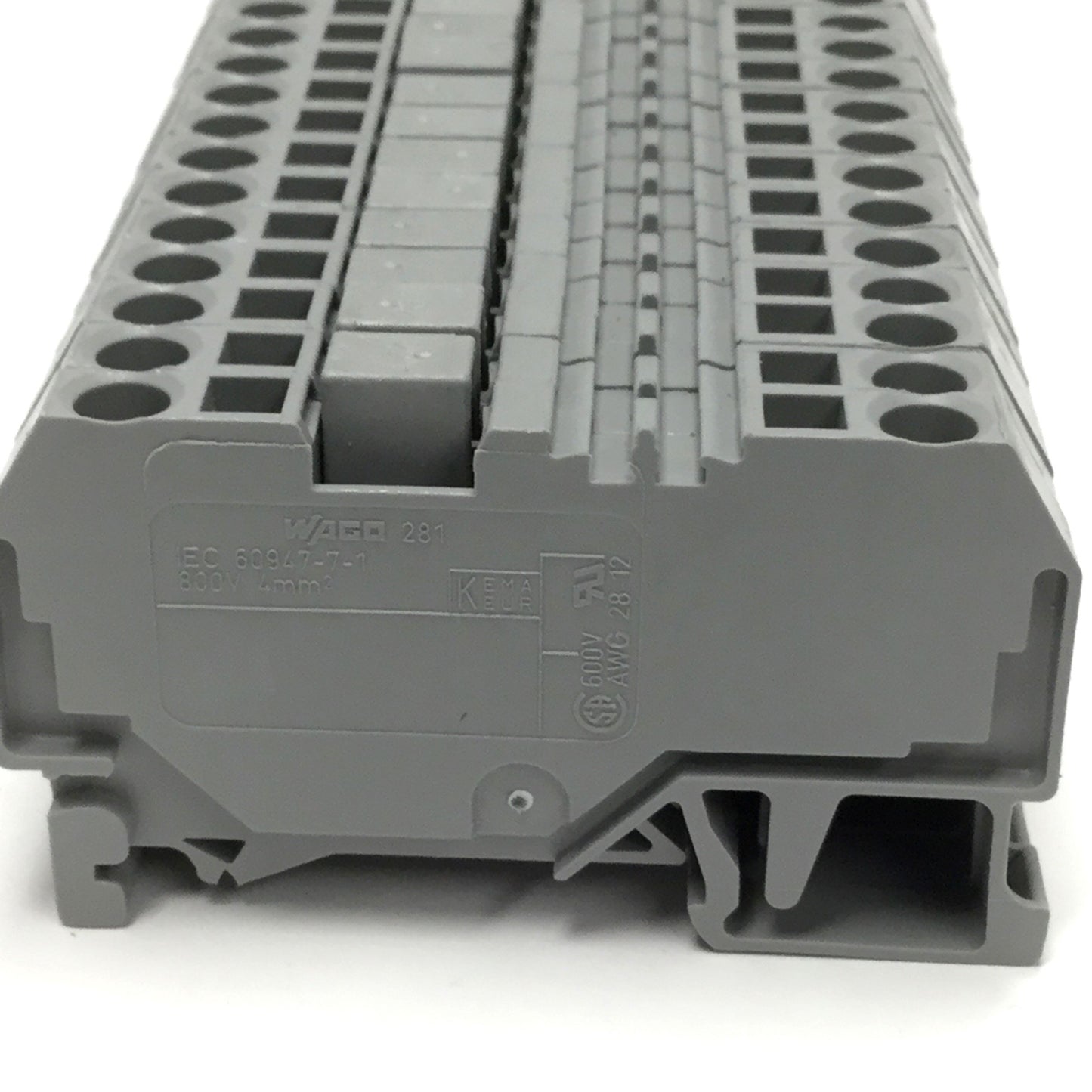 Used Lot of 30 Wago 281-901 Feed-Through Terminal Blocks 28-12AWG Cage-Clamp 800V 32A