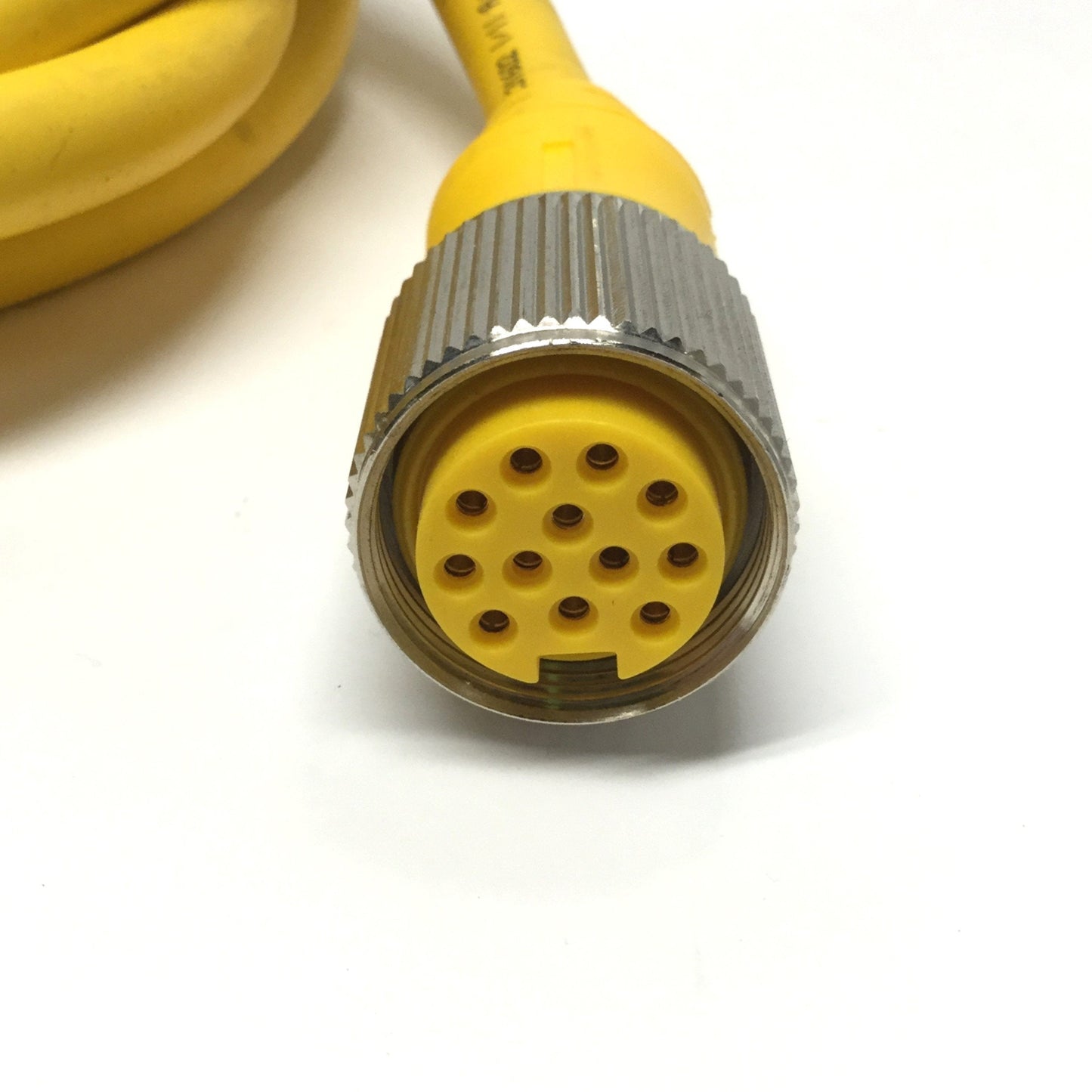 Used Turck RKM 126 U-00110 Minifast Cordset Cable, Female 12-Pin, Leads *Cut to 12ft*