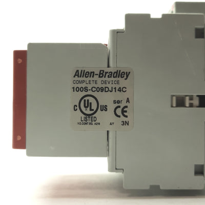 Used Allen Bradley 100S-C09DJ14C Contactor 3-Pole 4x NC Safety 600VAC 25A 24VDC Coil