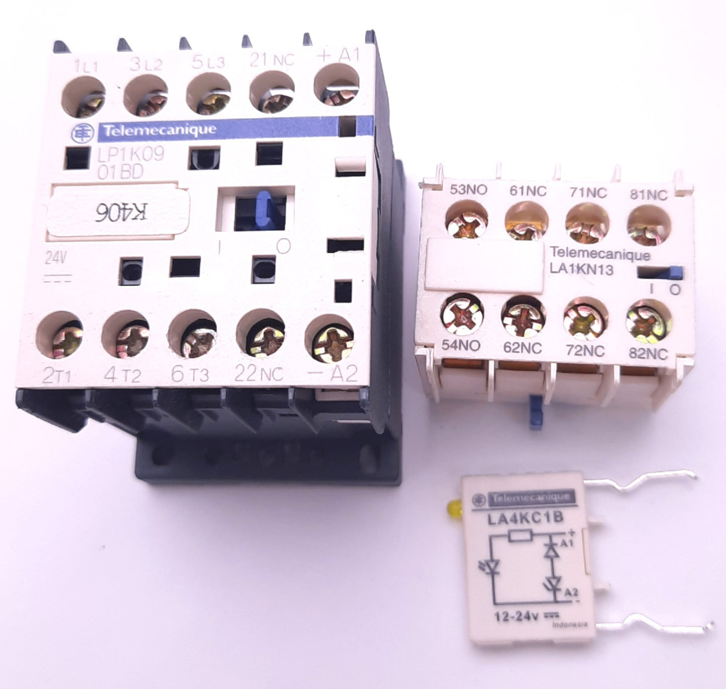 Used Schneider Electric LP1K0901BD/LA1KN13/LA4KC Contactor 24v DC 9A, 3 Pole, 3 NO