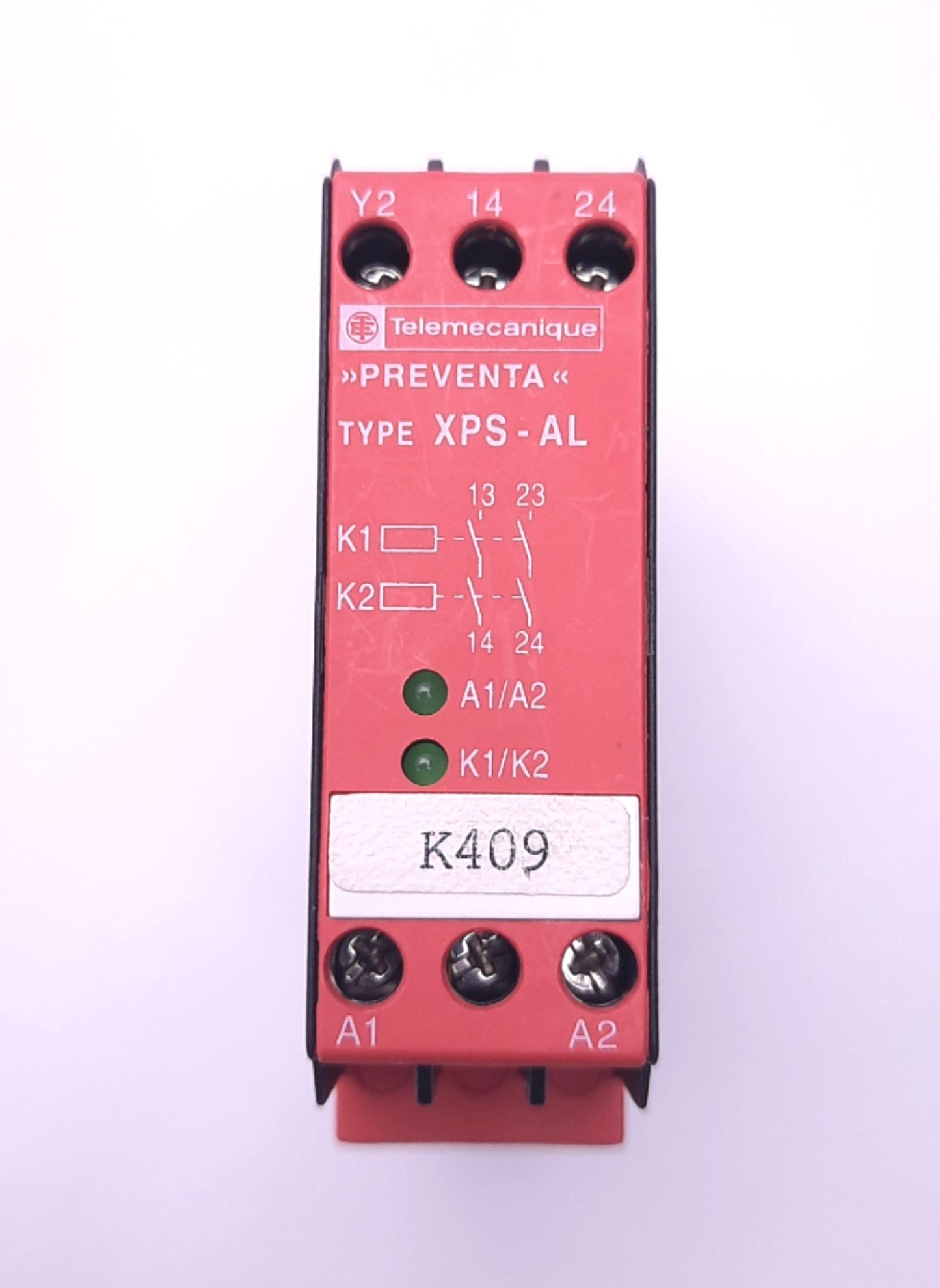 Used Telemecanique XPSAL5110 Preventa Safety Relay 24VAC/DC Supply, 2 NO Outputs