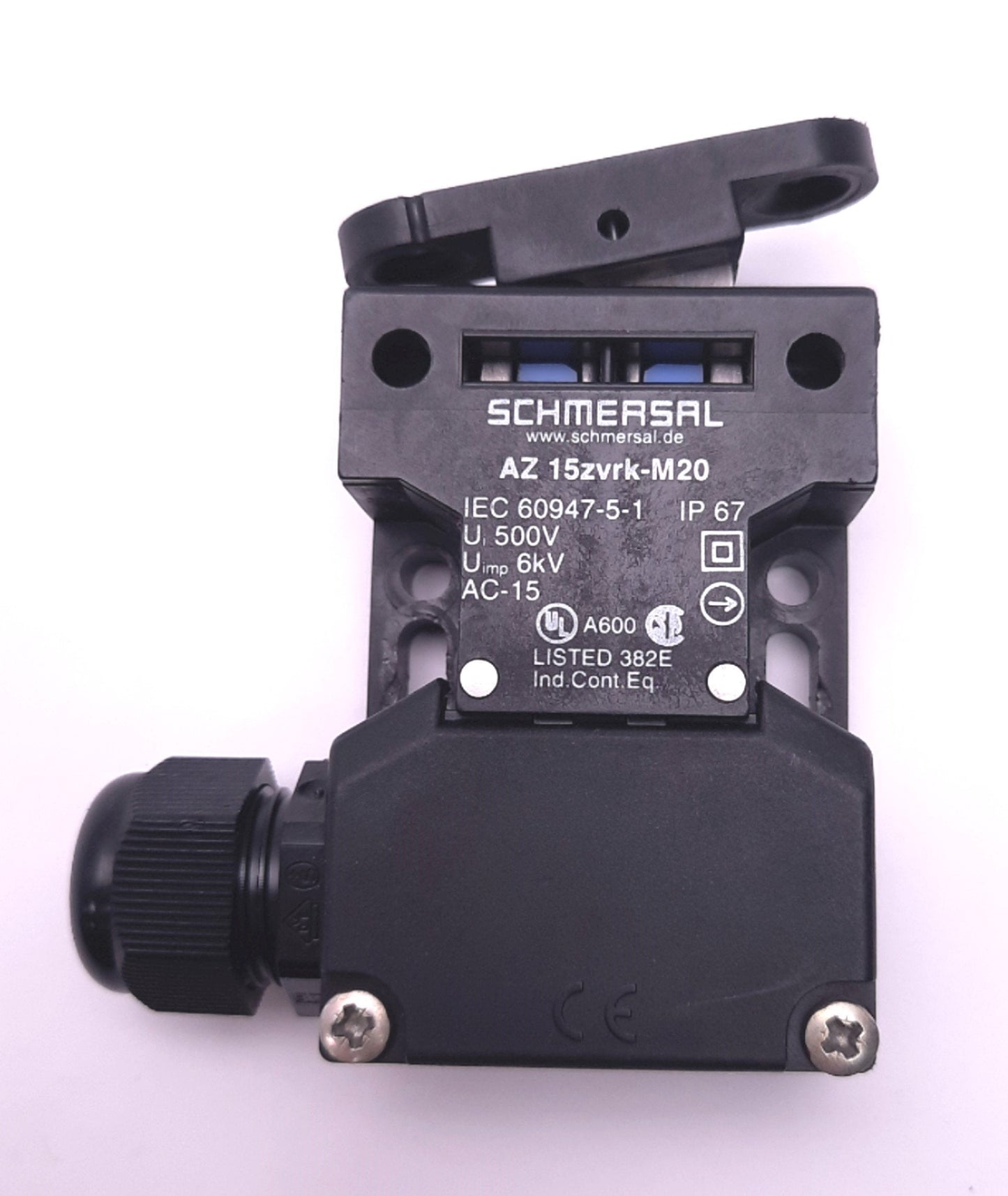 Used Schmersal AZ 15ZVRK-M20 Safety Interlock Switch 1NC, 230VAC/24VDC 4A, 30N