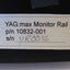 Used Spiricon Inc. 10832-001 YAG:max Shutter Rail Assembly w/Mirror For Laser Systems
