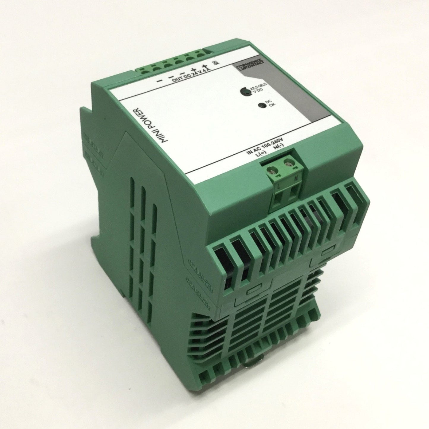Used Phoenix Contact MINI-PS-100-240AC/24DC/4 Power Supply DIN Unit 24VDC, 4A