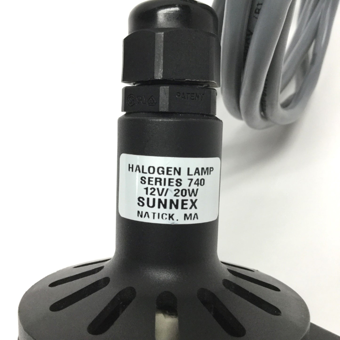 Used Sunnex Series 740 Halogen Work Lamp Light 12VDC 20W w/Ø2.25" ID Ring Mount