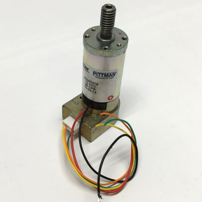 Used Ametek Pittman 8224D576 DC Brush Servo Motor, 12VDC, 96 Counts/Rev Encoder