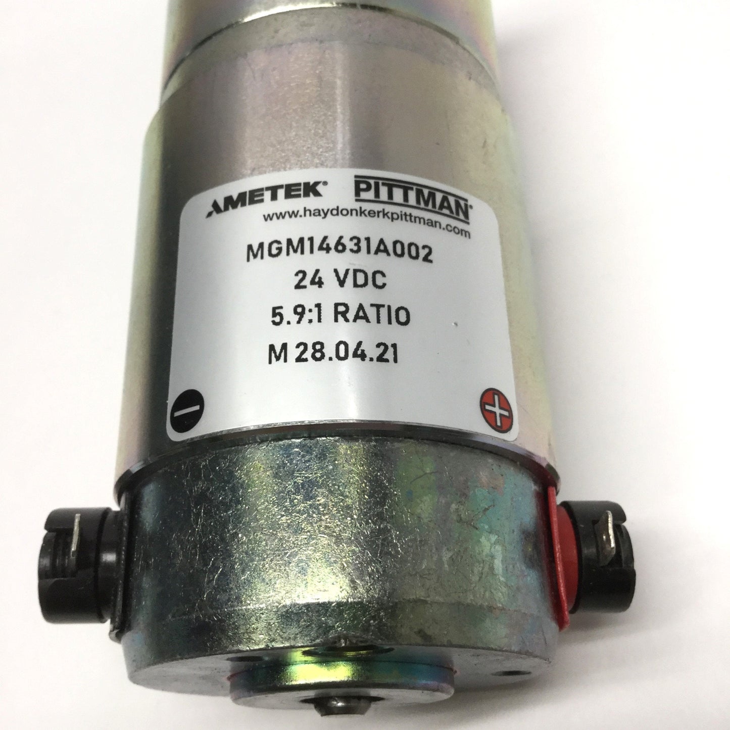 Used Ametek Pittman MGM14631A002 DC Brush Gearmotor, 24VDC, 5.9:1 Ratio, 124oz-in