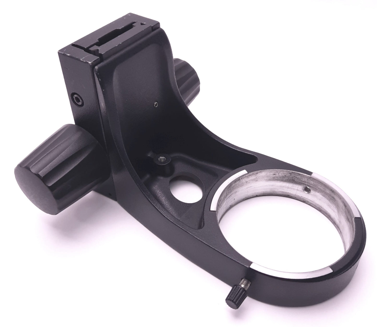 Used Leica 10446345 Microscope Focusing E-Arm 2" Travel, 3" ID, Rear Flange Mount