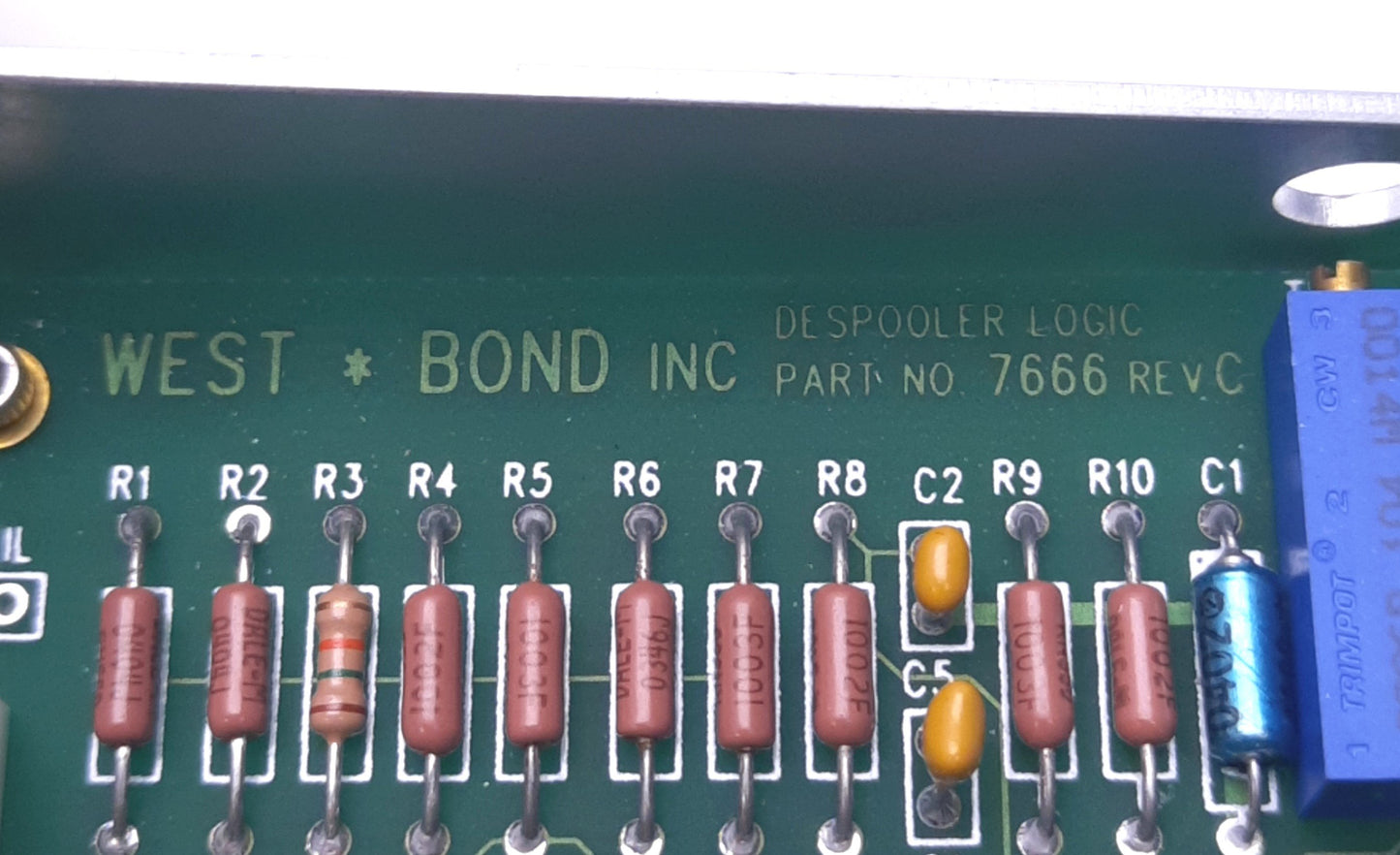 Used West Bond 7666 REV C / 8000I / LCC 8000 Wire Feed Control Board for Wire Bonder